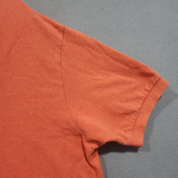 Ralph Lauren Polo Shirt Mens 2XL Orang Solid 100% Cotton Blue Pony Vintage - Picture 5 of 16